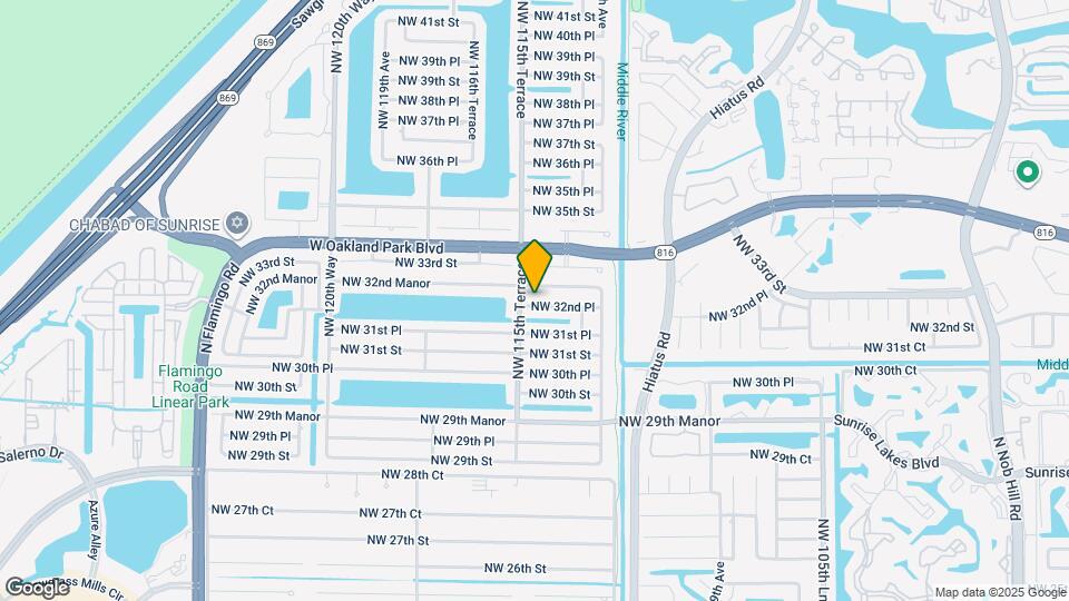 11461 NW 32nd Pl Map and Location Details