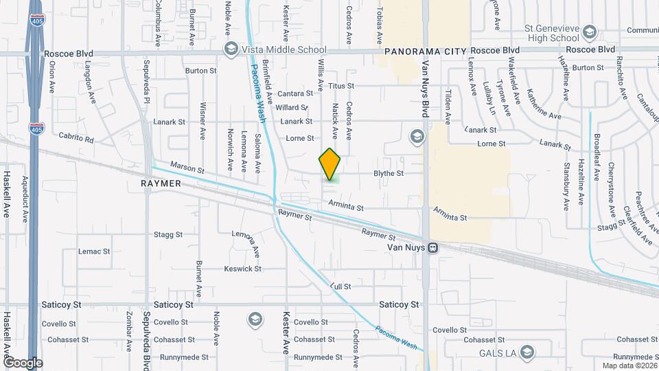 7910 Willis Ave Mapa y Detalles de la Ubicación