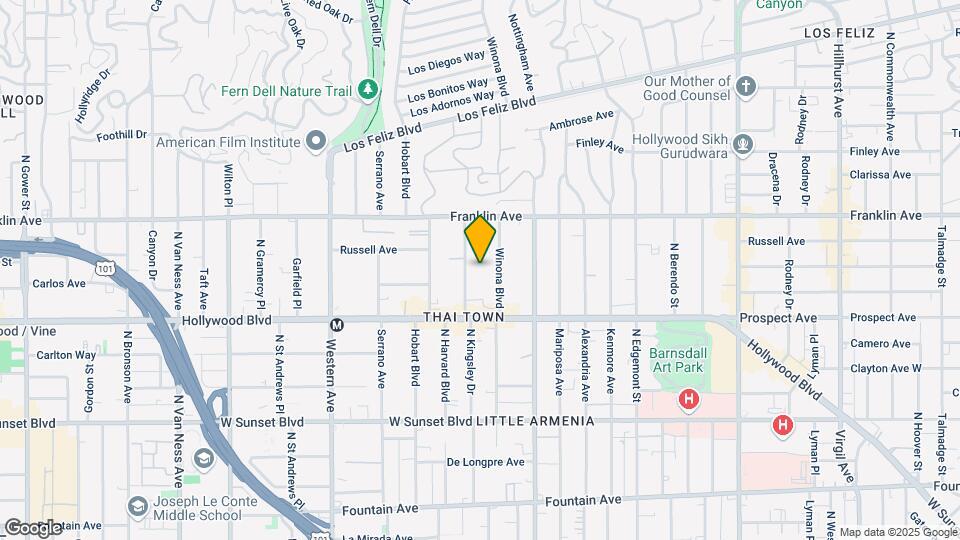 1758 N Kingsley Dr Mapa y Detalles de la Ubicación
