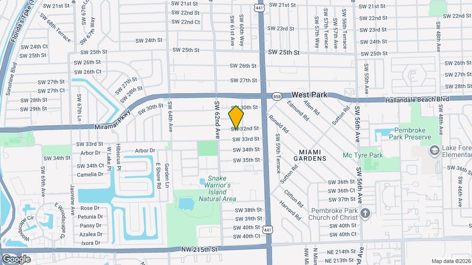 6112 SW 32nd St Map and Location Details
