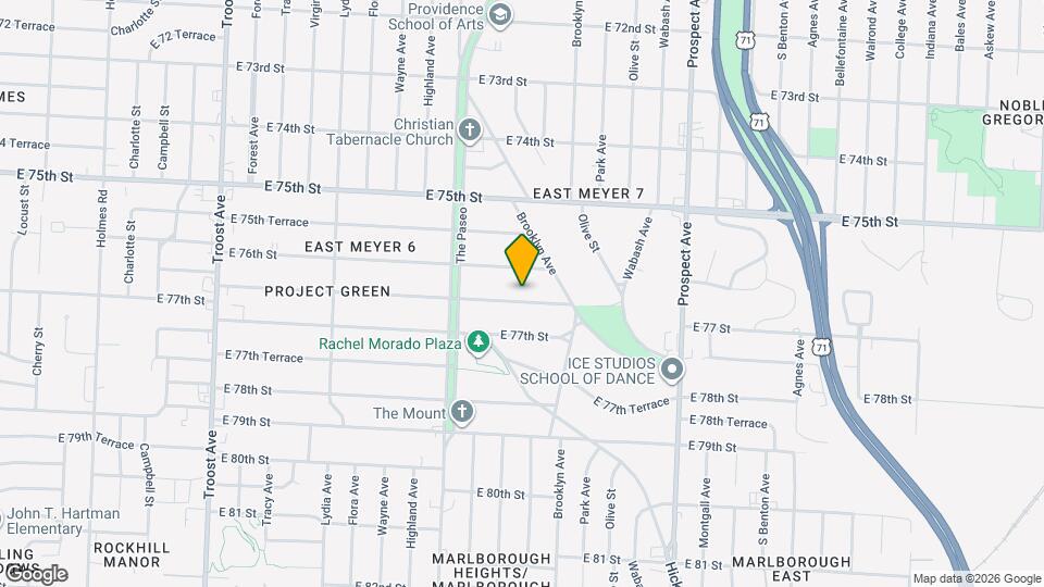 1860 E 76th St Map and Location Details