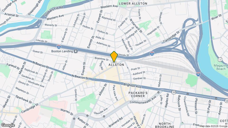 385 Cambridge St, Unit 2 Map and Location Details