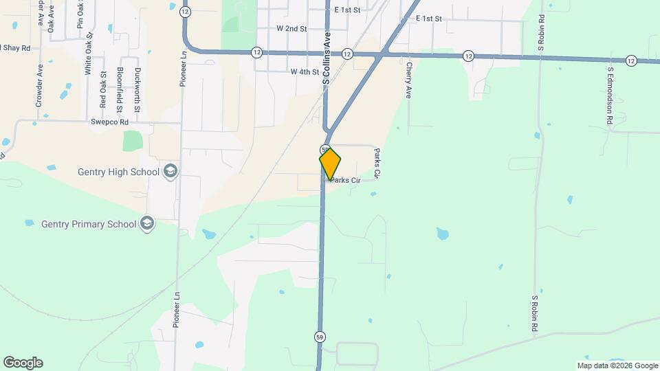 1106 S Gentry Blvd Map and Location Details