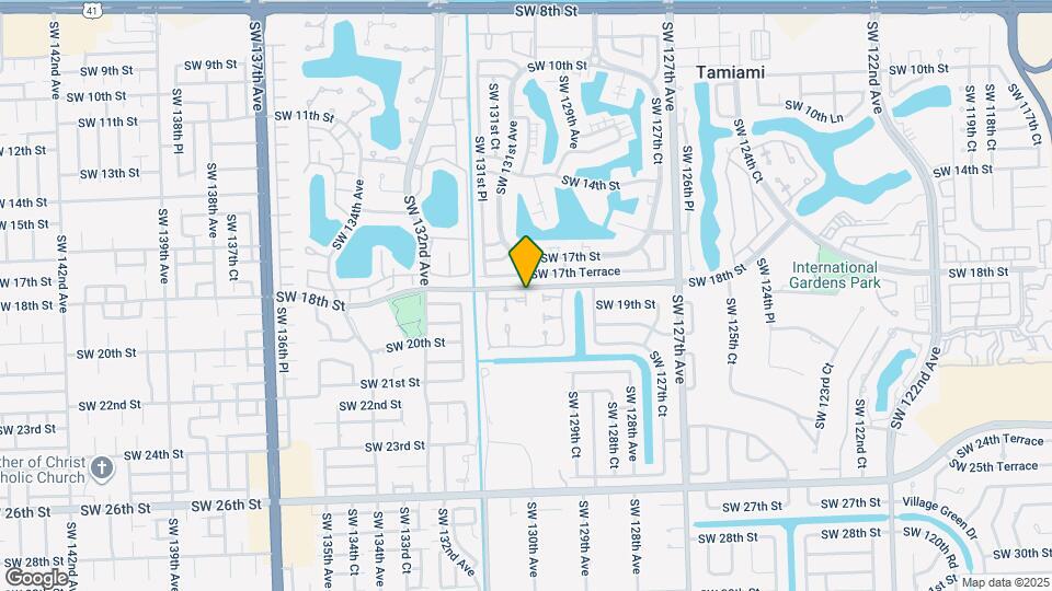 13017 SW 18th Terrace Map and Location Details