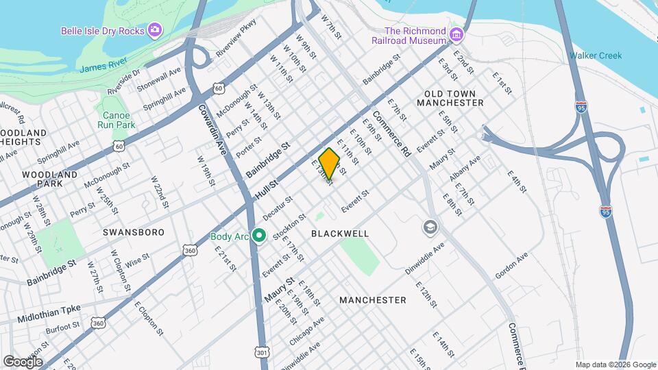 117 E 13th St Map and Location Details