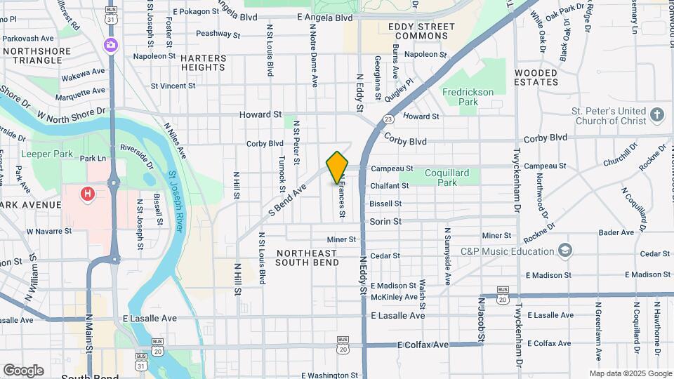 723 N Frances St Map and Location Details