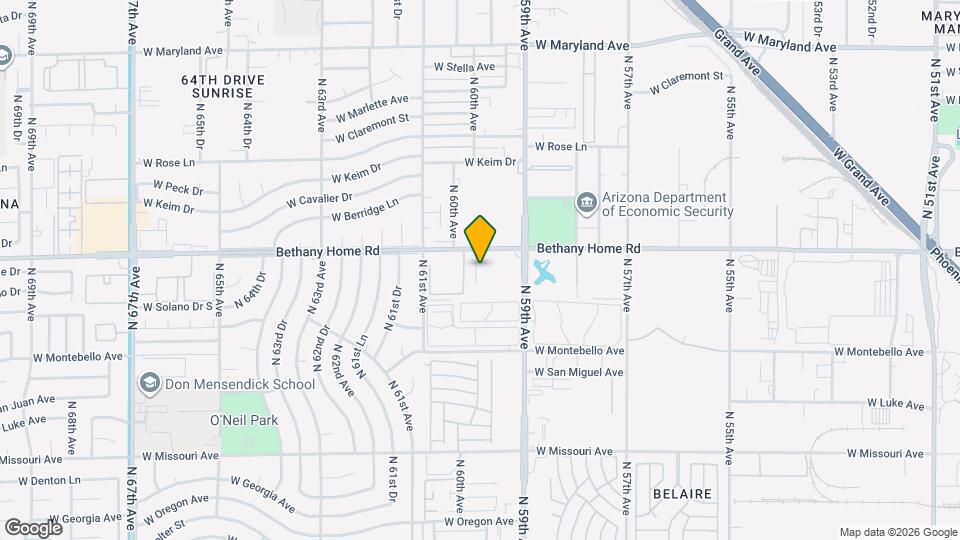 5869 N 59th Dr Map and Location Details