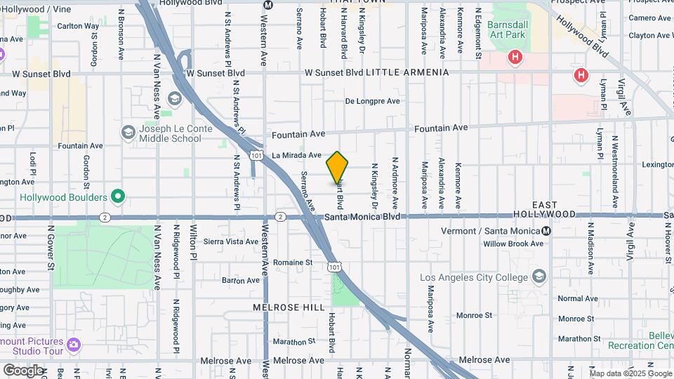 1157-1161 N Hobart Blvd Map and Location Details