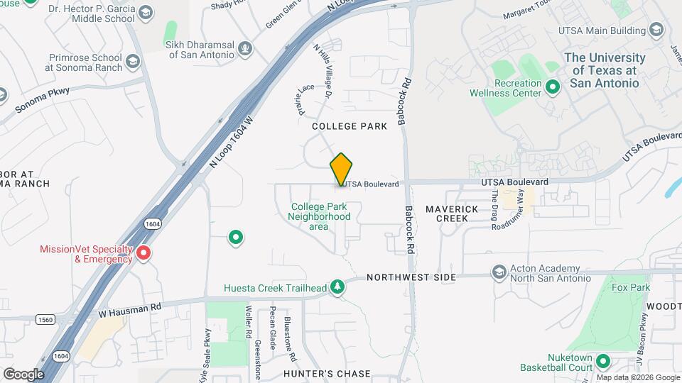 13906 N Hills Village Dr Map and Location Details