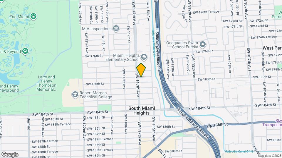 11620 SW 179th Terrace Map and Location Details