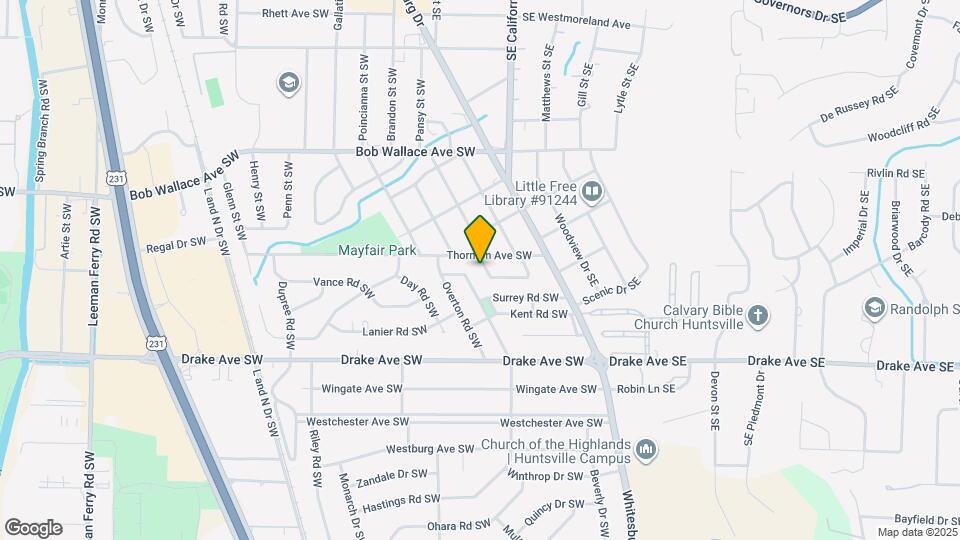 2733 Thornton Cir SW Map and Location Details