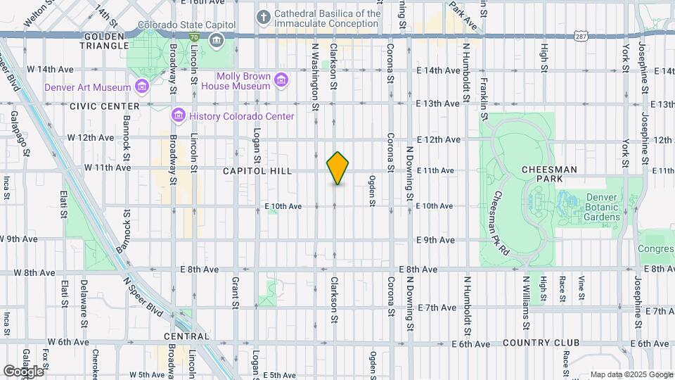 1042 N Clarkson St Mapa y Detalles de la Ubicación