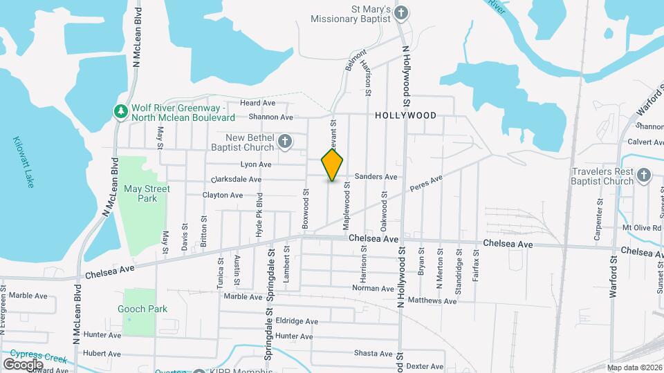 1504 N Trezevant St Map and Location Details