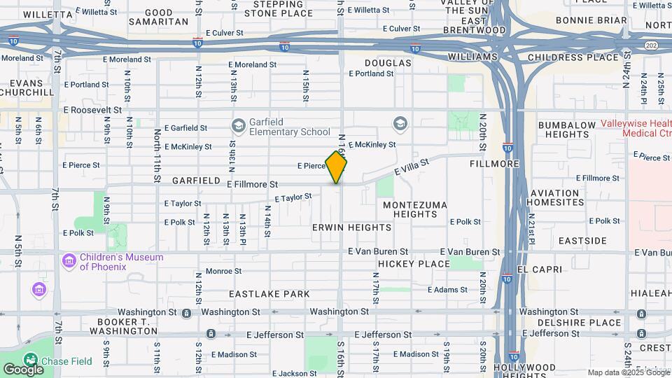 1521 E Fillmore St Map and Location Details
