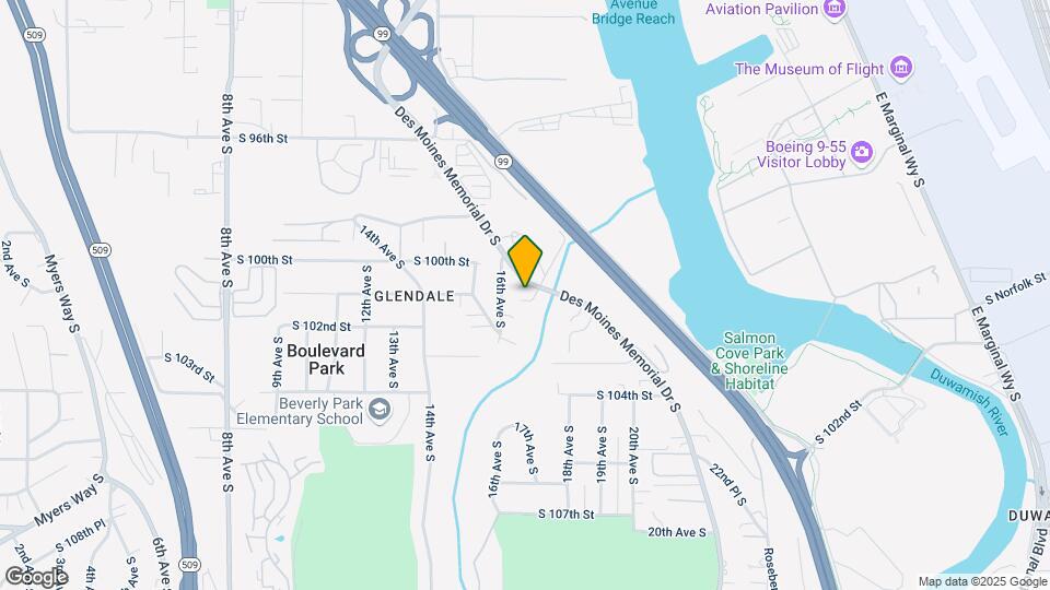 10033 Des Moines Memorial Dr Mapa y Detalles de la Ubicación