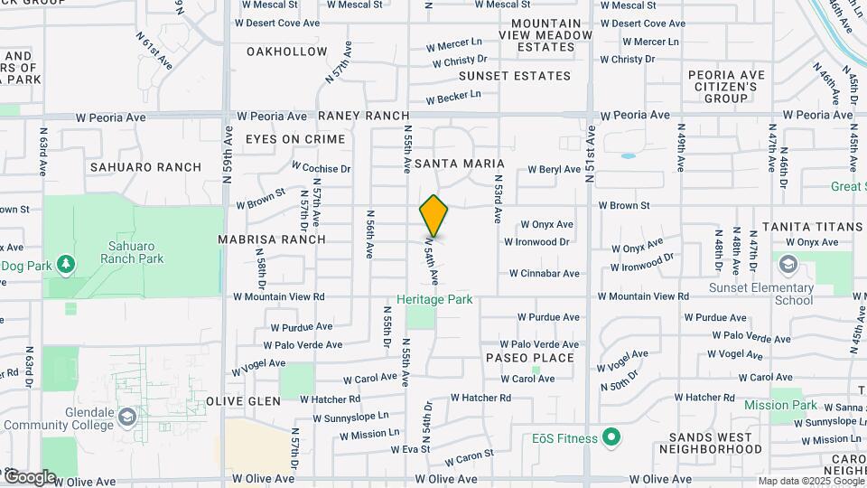 5351 W Onyx Ave Map and Location Details