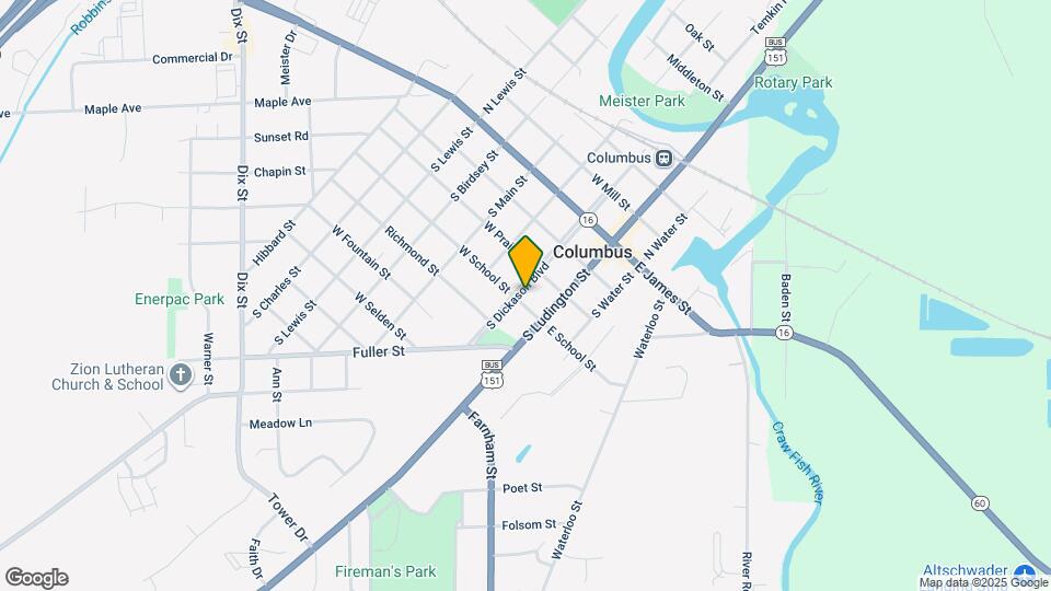 349 S Dickason Blvd Map and Location Details