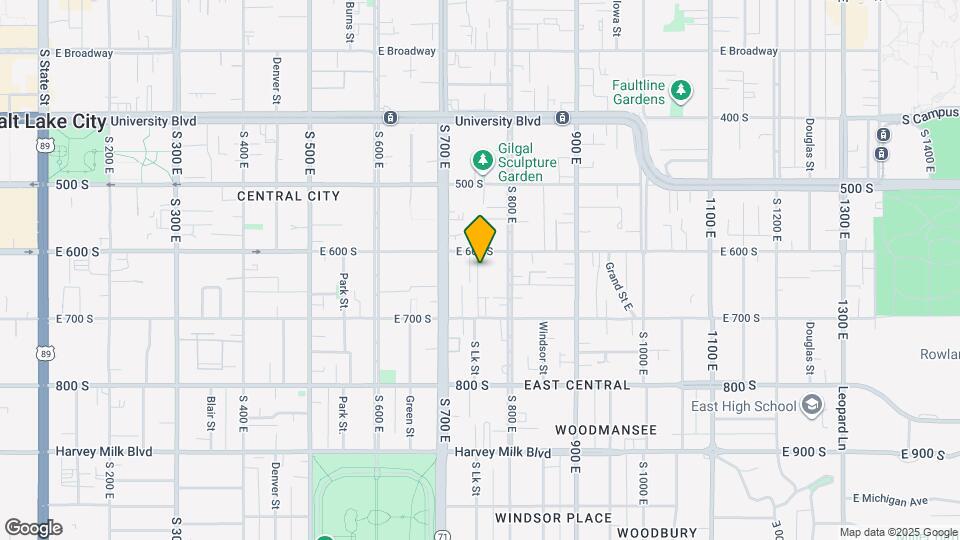 621 S Lake St Map and Location Details