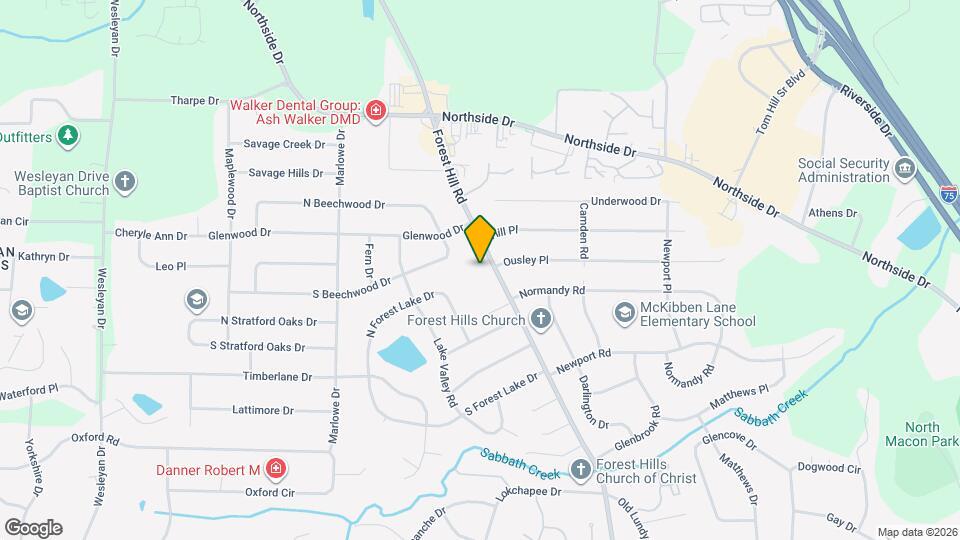 1360 Forest Hill Rd Map and Location Details