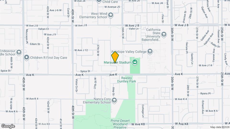 3535 W Ave J15 Mapa y Detalles de la Ubicación