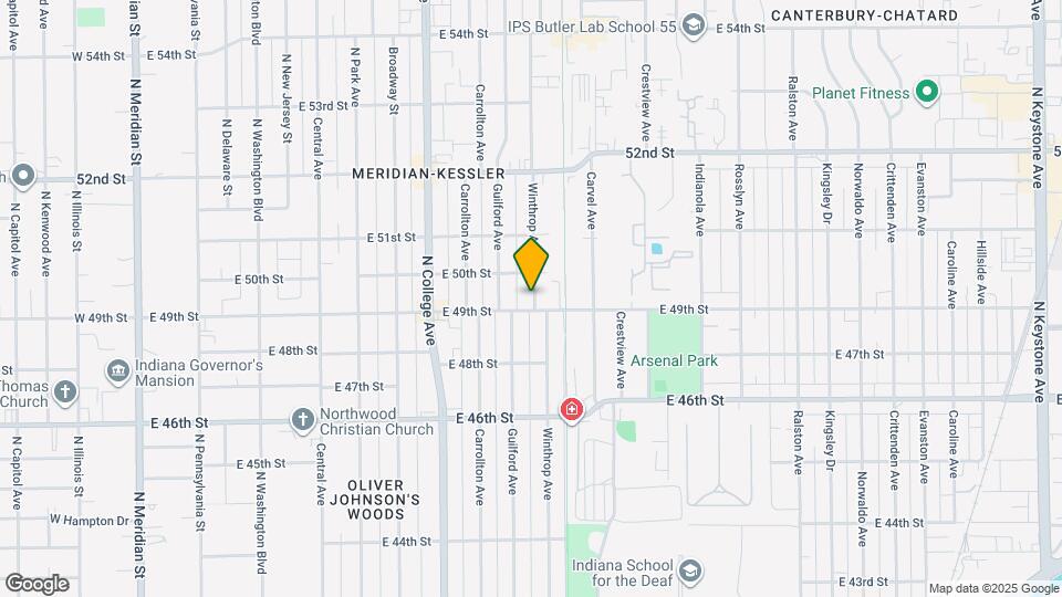 4910 Winthrop Ave Map and Location Details