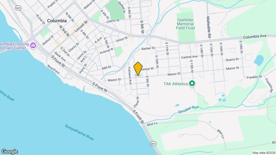 607 Manor St Map and Location Details