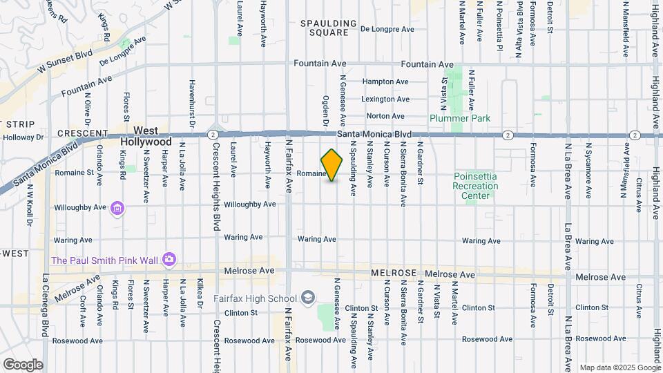 929 N Genesee Ave Map and Location Details