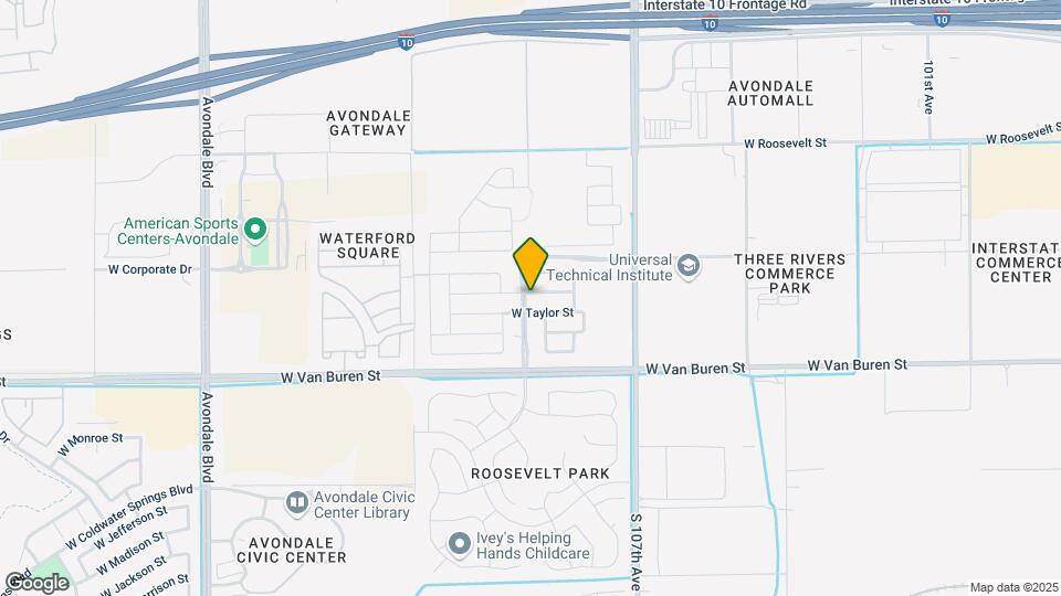 10865 W Fillmore St Map and Location Details