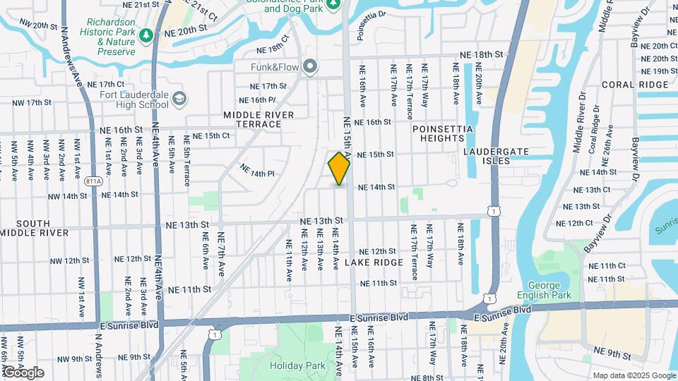 1400 NE 14th St, Unit 1402 B Map and Location Details