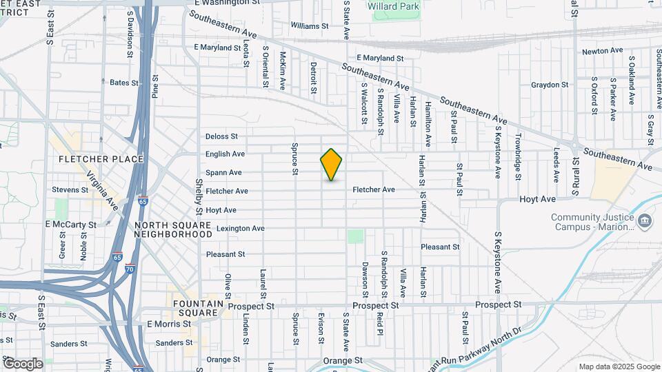 1624 Fletcher Ave Map and Location Details