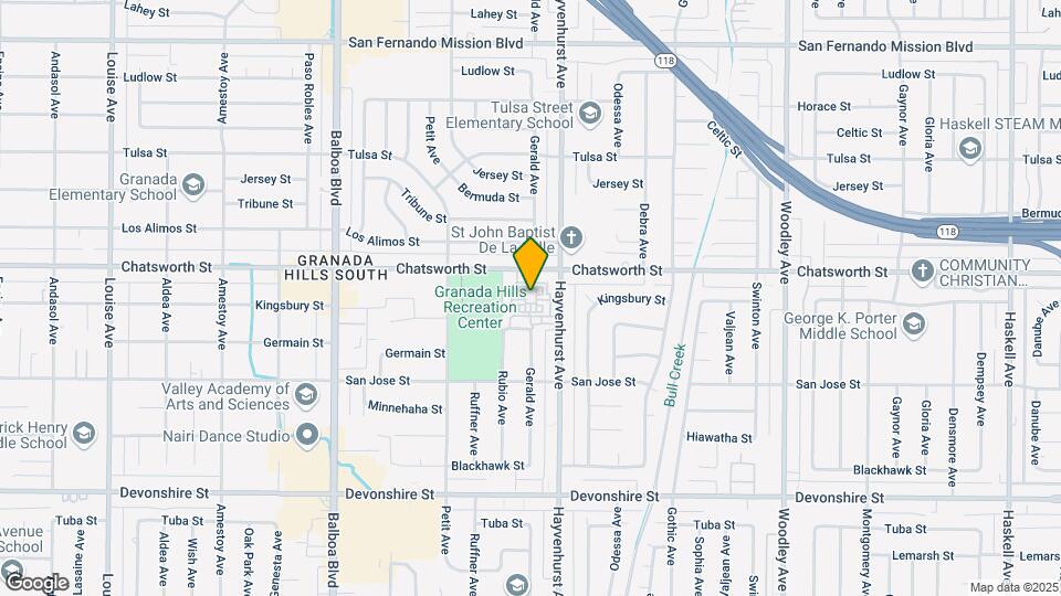 16700 Chatsworth St Map and Location Details