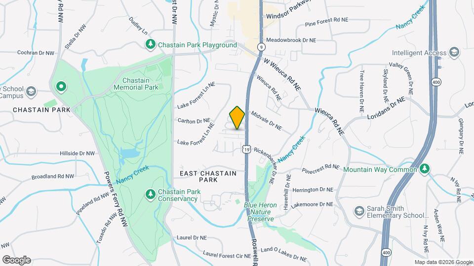 4266 Roswell Rd NE, Unit E Map and Location Details