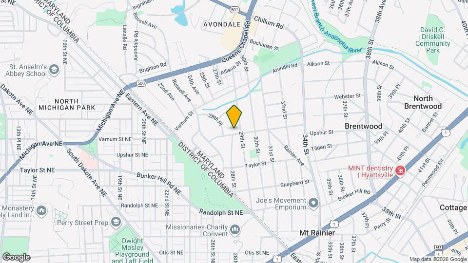 2800 Upshur St Map and Location Details