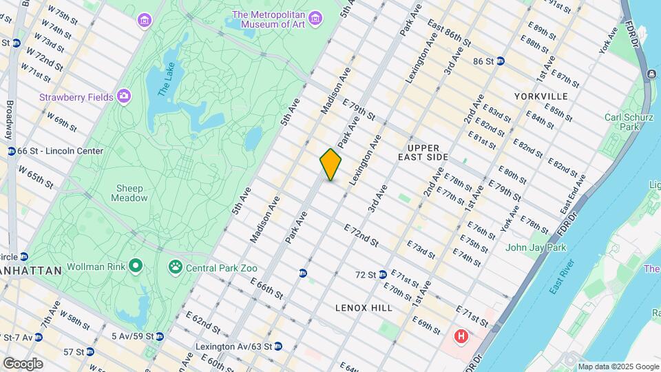 112 E 74th St Mapa y Detalles de la Ubicación