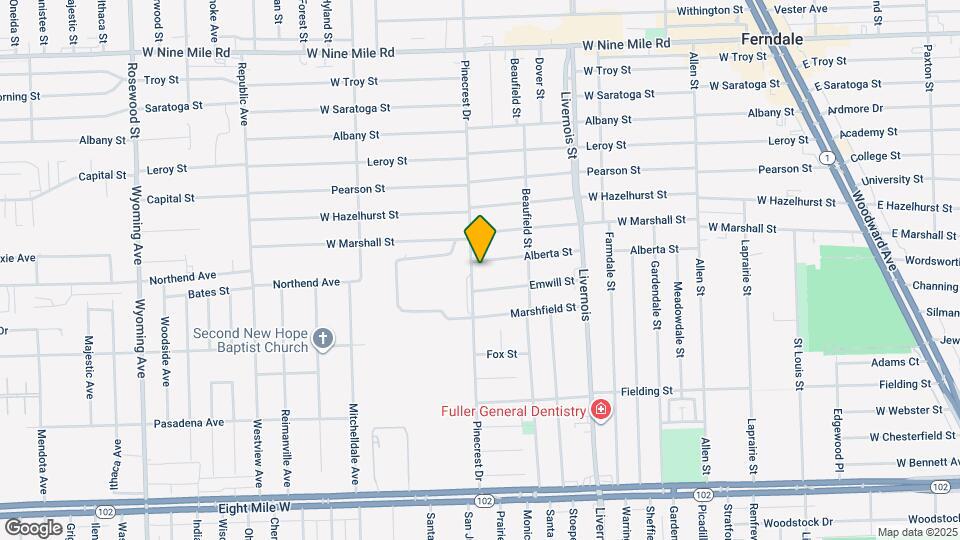 838 Pinecrest Dr Map and Location Details