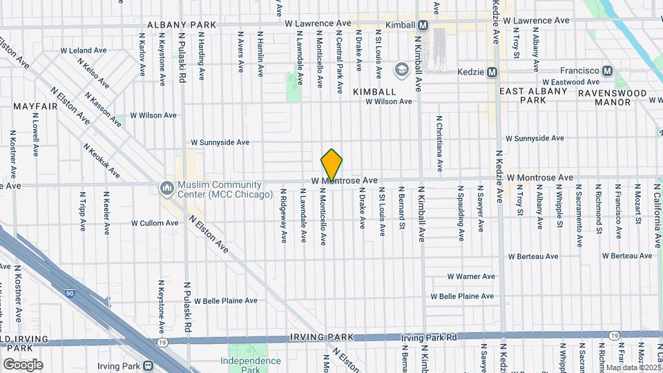 3611 W Montrose Ave Map and Location Details