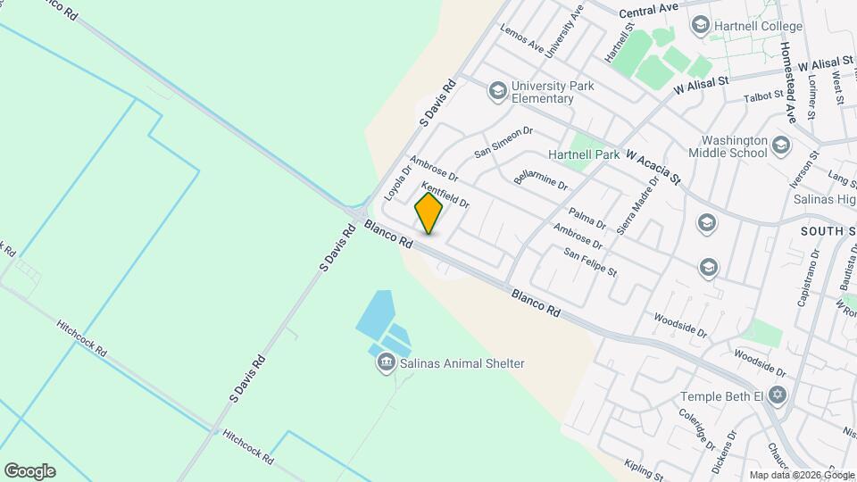 1198 Loyola Dr Map and Location Details