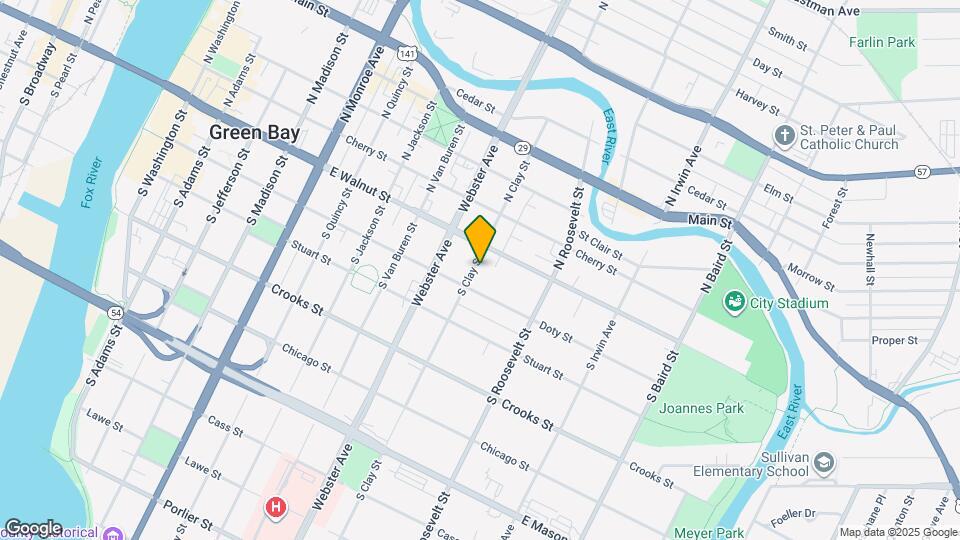 123 S Clay St Map and Location Details