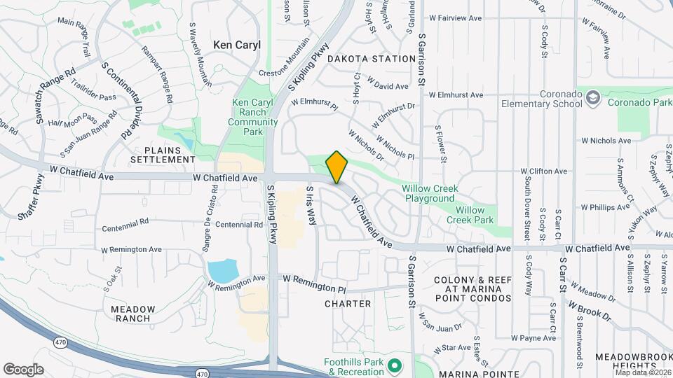 9692 W Chatfield Ave Map and Location Details