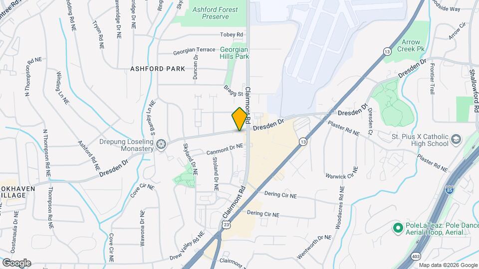 1951 Dresden Dr Mapa y Detalles de la Ubicación