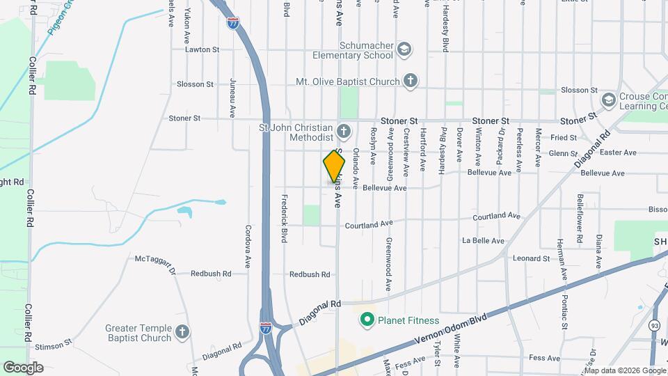 1310 Bellevue Ave Map and Location Details