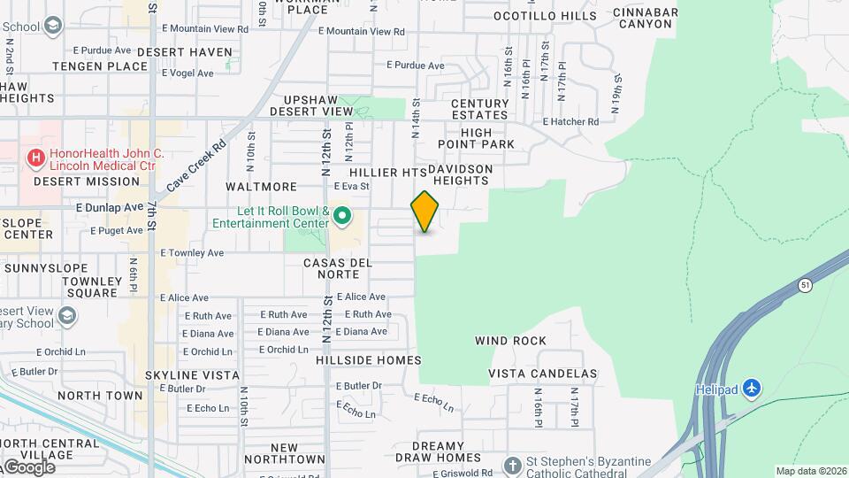 1401 E Puget Ave Map and Location Details