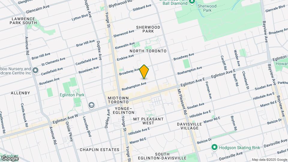 100 Roehampton Ave Map and Location Details