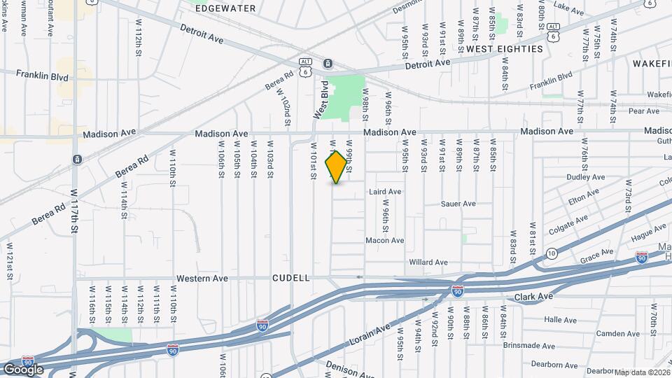 2091 W 100th St Map and Location Details