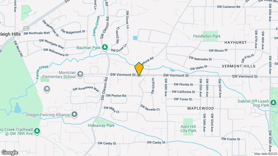 6400 SW Vermont St Map and Location Details