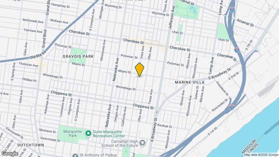 3614 Iowa Ave Map and Location Details