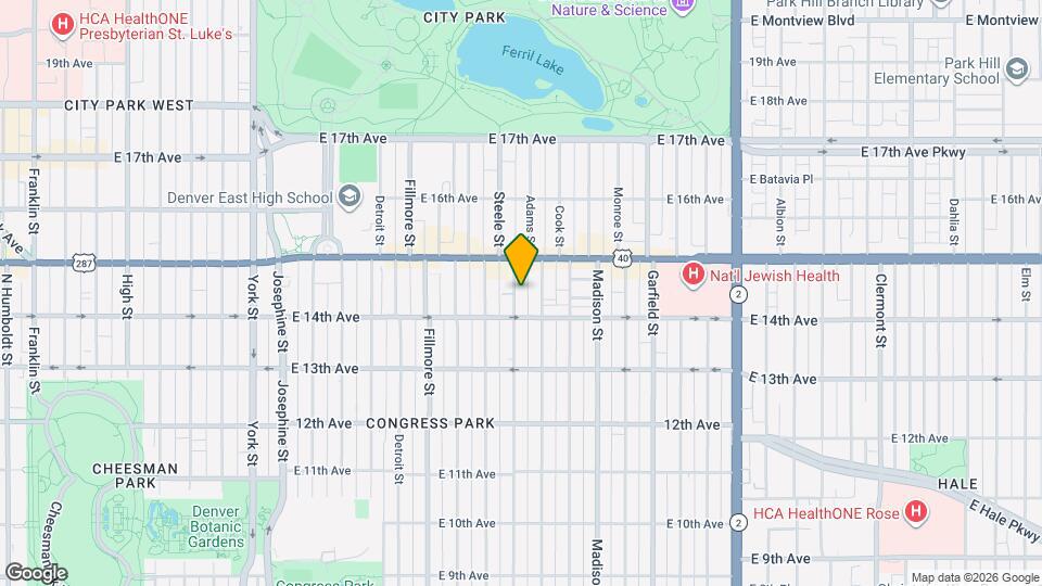 1440 Steele St Map and Location Details