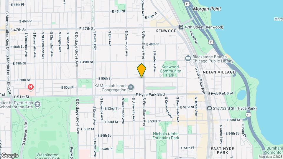5000 S Woodlawn Ave Map and Location Details