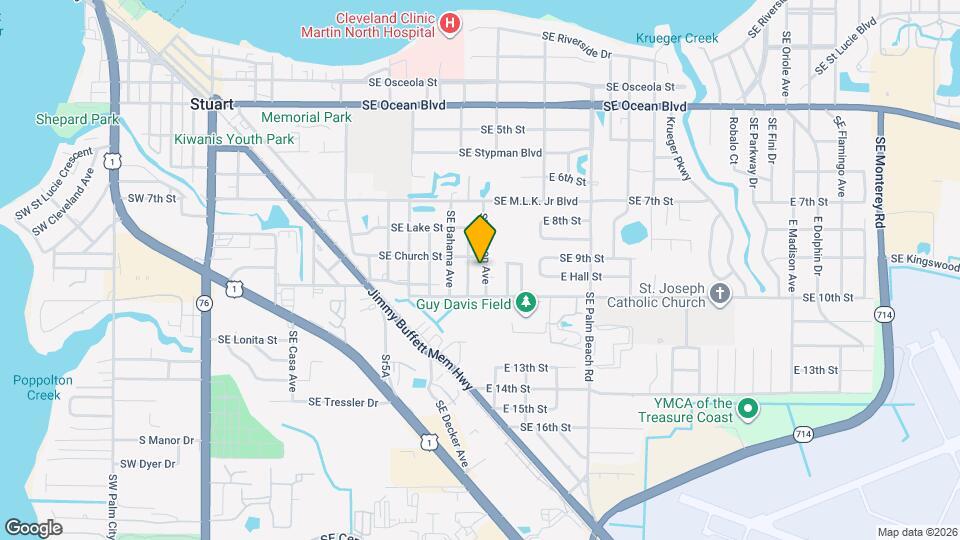 912 SE Tarpon Ave Map and Location Details