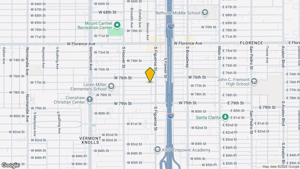 521 1/2 W 77th St Map and Location Details